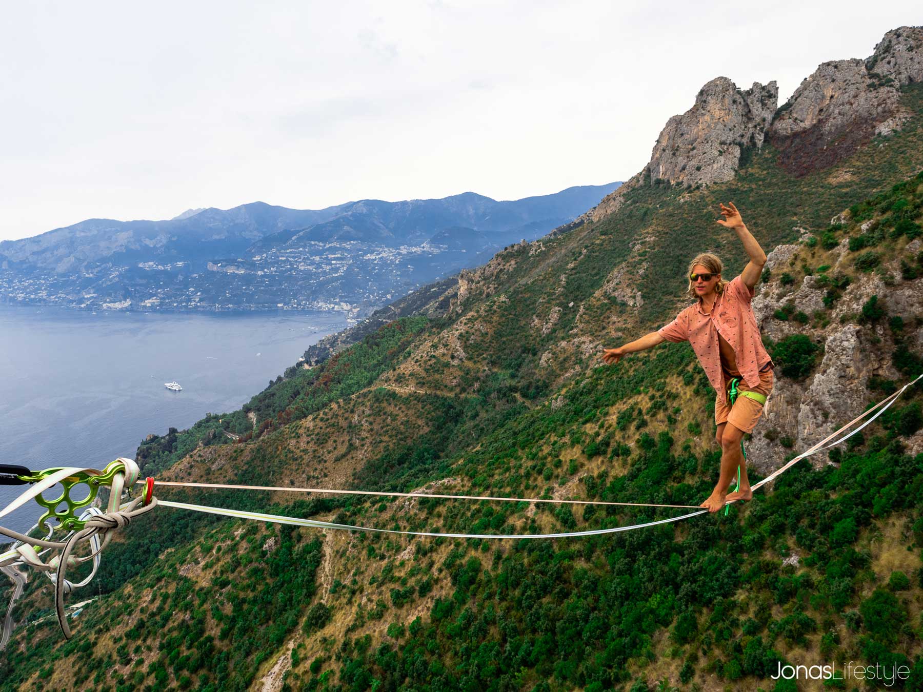 Slackline atleet en leraar